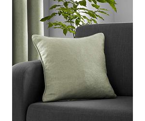 Fusion - Sage Green Cushion (43 x 43cm) - Filling Included - Piped Edge - Matching Curtains Available - Green Cushion with Cover Included/Cushion Insert - Strata Collection