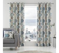 Fusion Sander Retro Circle Print Filled Cushion 100% Cotton