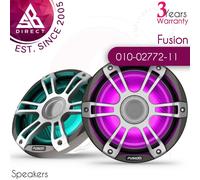 Fusion SG-FL773SPG 7.7" 3i Round Marine Coaxial Speakers│CRGBW LED│280W│Grey