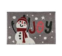 Fusion Snowman Bath Mat - Super Soft & Absorbent Grey Christmas Bathroom Accessory (50 x 80cm)