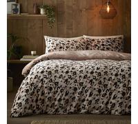 Fusion Snug Cosy Leopard Natural Duvet Cover Set Single - Spots Tufted Bedding - Super Soft Polyester - Includes 1 Duvet Cover (140 x 200cm) & 1 Pillowcase - Natural Spots Bedroom Set