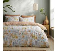 Fusion Soleil Duvet Cover Set Super King 260 x 220cm - Easy Care Bedding with Modern Sun-Inspired Print Design, Includes 2 Pillowcases