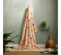 Fusion - Soleil - Fleece Throw - 120 x 150cm in Coral/CamelFusion Soleil Fleece Throw 120 x 150cm Coral/Camel - Soft Lightweight Printed Throw for Sofa or Bed with Modern Sun-Inspired Design