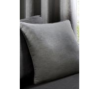 Fusion 'Sorbonne' Luxury Plain Dyed Filled Cushion 100% Cotton in Charcoal | Size: 43 cm x 43 cm Fusion Charcoal 43 cm x 43 cm