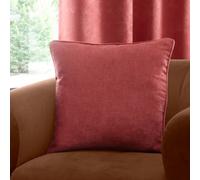 Fusion - Terracotta Cushion (43 x 43cm) - Filling Included - Piped Edge - Matching Curtains Available - Terracotta Orange Cushion with Cover Included/Cushion Insert - Strata Collection