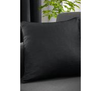 Fusion 'Strata' Luxe Velvet Filled Cushion in Black | Size: 43 cm x 43 cm Fusion Black 43 cm x 43 cm