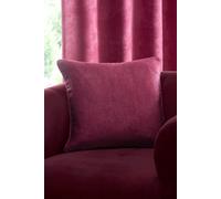 Fusion 'Strata' Luxe Velvet Filled Cushion in Wine | Size: 43 cm x 43 cm Fusion Wine 43 cm x 43 cm