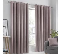 Fusion Strata Rose Triple-Woven Dimout Eyelet Curtains