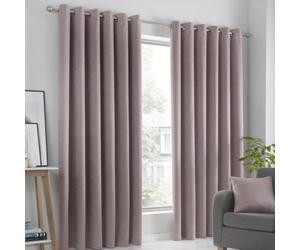 Fusion Strata Rose Triple-Woven Dimout Eyelet Curtains