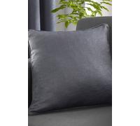 Fusion 'Strata' Textured Piped Plain Cushion in Charcoal | Size: 43 cm x 43 cm Fusion Charcoal 43 cm x 43 cm