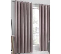 Fusion Strata Thermal Dimout Eyelet Curtains Blush