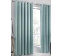 Fusion Strata Thermal Dimout Eyelet Curtains Duck Egg