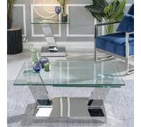 Fusion Swivel Glass Top Coffee Table
