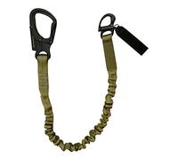 Fusion Tactical 2ft 24"x1" Internal Elastic Bungee Military Police Personal Retention Helo Lanyard with Snap Hook Shackle 23kN Coyote Brown