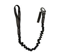 Fusion Tactical 2ft 24"x1" Internal Elastic Bungee Military Police Personal Retention Helo Lanyard with Snap Shackle Hitched Loop 23kN Black