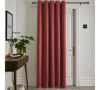 Fusion Terracotta Eyelet Curtain - W168 x L214cm (66x84) - 1 Panel - Thermal Door Curtain for Bedroom or Living Room - Strata Collection