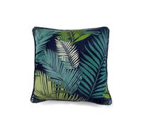 'Tropical' Exotic Palm Leaf Print Filled Cushion 100% Cotton Fusion Multi 43cm x 43cm