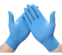 Fusion Vibes Disposable Gloves, Vinyl Gloves, Blue Vinyl Gloves, Powder Free, Latex Free, Kitchen, Food Safe, Extra Strong, Multi-Purpose Gloves (Large, 100, count)
