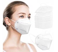 Fusion Vibes FFP2 Face Mask, FFP2/KN95 Face Masks, 5 Layer Filter Disposable Face Mask Efficiency≥95% Protection Against PM2.5, Dust Cup, Dust Mask, CE Certified Respirator Mask (10)