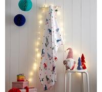 Fusion - White Christmas Fleece Blanket (120 x 150cm) - Cosy & Soft Teddy Fleece - Christmas Throw Blanket with Gonks/Gnomes - White Fleece Throw Blanket for Xmas - Christmas Bedding & Decorations