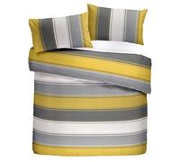 Fusion 'Betley' Classic Wide Stripe Duvet Cover Set in Mustard | Size: Single Fusion Mustard Single