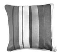 Fusion - Whitworth Stripe - 100% Cotton Cushion Cover - 43x43 cm in Grey