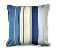 Fusion - Whitworth Stripe - 100% Cotton Filled Cushion - 43x43cm (17x17") in Blue