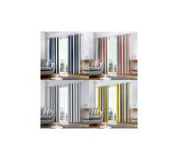 Fusion Whitworth Stripe Eyelet Lined Curtains
