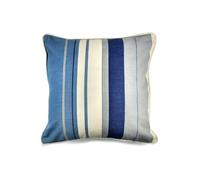 Fusion 'Whitworth Stripe' Modern Striped Filled Cushion 100% Cotton in Blue | Size: 43 cm x 43 cm Fusion Blue 43 cm x 43 cm