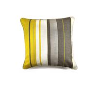 Fusion 'Whitworth Stripe' Modern Striped Filled Cushion 100% Cotton in Mustard | Size: 43 cm x 43 cm Fusion Mustard 43 cm x 43 cm