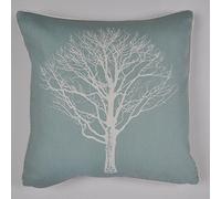 Fusion - Woodland Trees - 100% Cotton Cushion Cover - 43x43 cm in Duck Egg