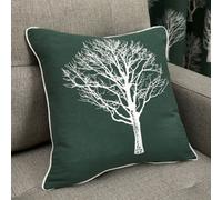 Fusion Woodland Trees Hand Drawn Tree Print Filled Cushion 100% Cotton