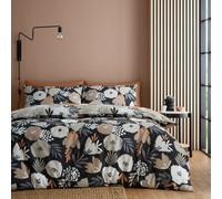 Fusion Yasmin Abstract Floral Black Easycare Duvet Cover Set