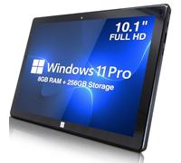 Fusion5 10.1" Windows 11 Professional Tablet PC - Ultra Slim Full HD Tablet Computer - 8GB RAM, 256GB M.2 SSD, 10 Inch Display, 5G WiFi, Intel Quad-Core CPU, USB 3.0, Micro HDMI, Dual Cameras