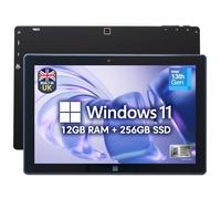 Fusion5 Built in the UK 10.1” Windows 11 Tablet PC - 12GB RAM, 256GB SSD, 13th Gen CPU, Full HD Windows Tablet Computer, USB C, HDMI - 2 Year Full Warranty with Accidental Damage