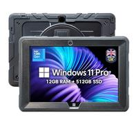 Fusion5 Built in UK 10.1” Windows 11 Professional Rugged Tablet PC - 12GB RAM 512GB SSD, Intel 13th Gen, Full HD Windows Tablet Computer, USB C, HDMI - 2 Year Full Warranty with Accidental Damage