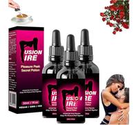 FusionFire Pleasure Peak Secret Potion, 2026 Upgraded Secret Happy Drops, Pleasurepeak Oral Drop, Enhancing Sensitivity and Pleasure, Happy Hormones Drops for Women & Men (3 Pcs)