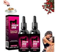 FusionFire Pleasure Peak Secret Potion, 2026 Upgraded Secret Happy Drops, Pleasurepeak Oral Drop, Enhancing Sensitivity and Pleasure, Happy Hormones Drops for Women & Men (2 Pcs)