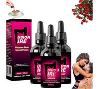 FusionFire Pleasure Peak Secret Potion - Secret Happy Drops, Happy Hormones Drops for Women, Pleasurepeak Oral Drops, Enhancing Sensitivity and Pleasure, DesireFusion Passion Elixir (3pcs)