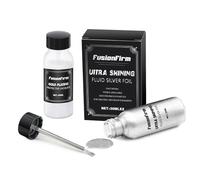 FusionFirm Liquid silver leaf paint set, alcohol-based metallic silver paint with high-gloss sealant, quick-drying silver coating for craft projects, DIY and resin work, 2x30ml