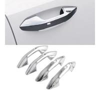 FUSKL Car Exterior Door Handles for Audi Q4 e-tron 2022-2023, Vehicle Door Handle Protector Durable Exterior Shell Replacement Accessories,A/Electroplating