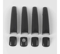 FUSKL Car Exterior Door Handles for Citroen C4 Picasso C6 Peugeot 207 308 407, Vehicle Door Handle Protector Durable Exterior Shell Replacement Accessories, A/Painted Black-A/Style 2