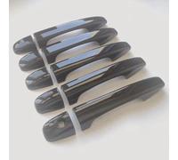 FUSKL Car Exterior Door Handles for Citroen C4 Picasso C6 Peugeot 207 308 407, Vehicle Door Handle Protector Durable Exterior Shell Replacement Accessories, A/Painted Black-A/Style 4