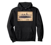 Fuso Japanese WW2 Battleship BB 5 Identification Diagram Pullover Hoodie