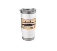Fuso Japanese WW2 Battleship BB 5 Identification Diagram Stainless Steel Insulated Tumbler