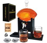Fußball-Whiskey-Dekanter-Set mit Gläsern und Eis, 8-teiliges Likör-Dekanter-Set, Bourbon-Dekanter, Whiskey-Geschenke für Männer, Vater, Wodka, Tequila, Dekanter, Whiskey, Dekanter-Sets für Männer