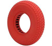 Fussbudget 200x50mm ExplosionProof Solid Tyre, Hollow Out Damping Rubber Tire for Slot Width of 30mm/1.2in Electric Scooter (Red)