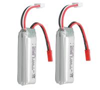 Fussbudget 2PCS RC Airplane Lithium Battery, 7.4v 600mah RC Airplane Replacement Batteries for WLtoys XK A280 RC Aircraft - JST Plug