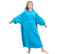 FUSSEDA Oversized Wearable Blanket Sweatshirt,Super Thick Warm Fleece Sherpa Cozy Blanket Hoodie with Pockets&Sleeves for Adult Kids