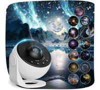 Fussion Planetarium Projector 12 in 1 Star Galaxy Light Nebula Night Light Milky Way Projector with Timer, LED Space Lamp Room Decor for Adults Kids - White